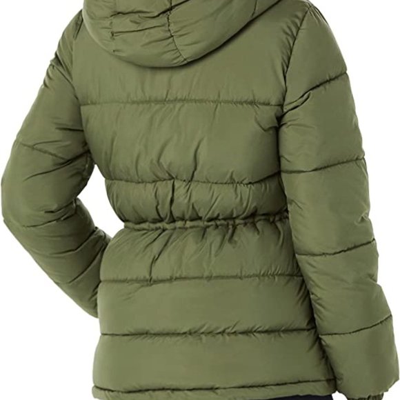 NEW Amazon Essentials Womens Heavyweight Puffer Jacket with Drawstring Waist Lg - Picture 3 of 5